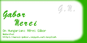 gabor merei business card